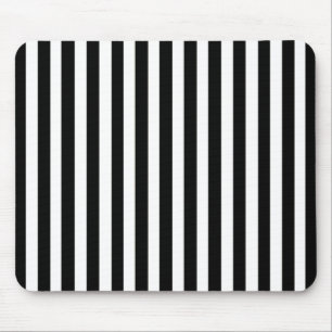 Black Modern Stripe Muismat