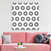 Black Modern Sunbursts Canvas Afdruk (Insitu (Woonkamer))