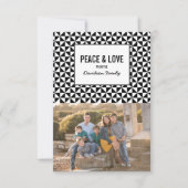 Black Modern Triangles Carte photo de vacances (Devant)