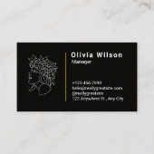 Black Modern Visitekaartje (Voorkant)