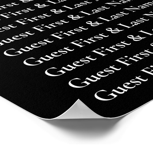 Black Modern Welcome Seat Poster (Hoek)