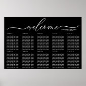 Black Modern Welcome Seat Poster (Voorkant)