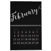 Black | Moderne, minimalistische agenda Kalender (Feb 2026)