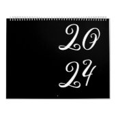 Black | Moderne, minimalistische agenda Kalender (Hoes)