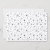 Black | Moderne onderneming Floral 50e verjaardag Kaart (Achterkant)