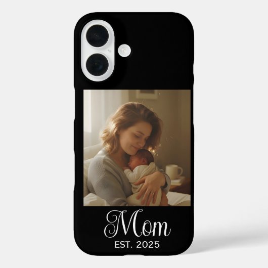 Black Mom Established Script Photo Case-Mate iPhone Case (Achterkant)