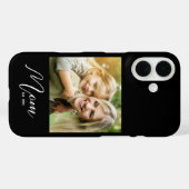 Black Mom Established Script Photo Case-Mate iPhone Case (Achterkant (horizontaal))