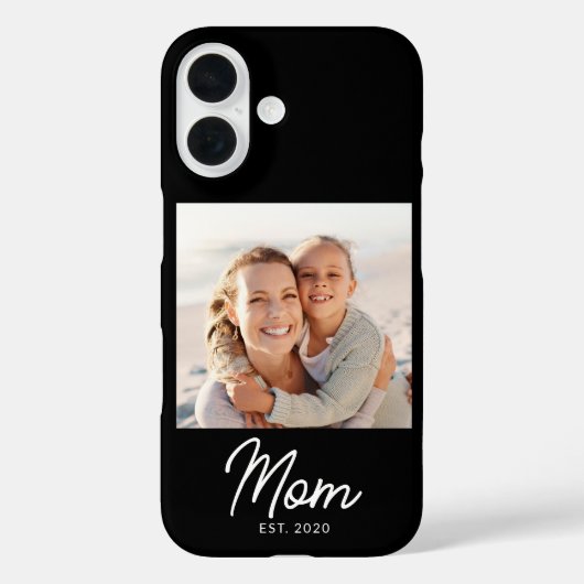 Black Mom Established Script Photo Case-Mate iPhone Case (Achterkant)