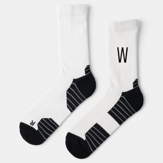 Black Monogram White Socks Sokken (Links)