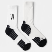 Black Monogram White Socks Sokken (Rechts)