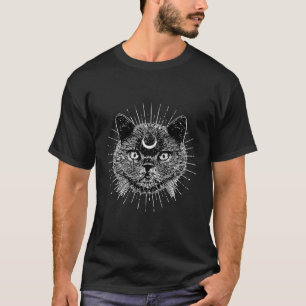 Black Moon Cat Gothic Mode Witchcraft Halloween T-shirt