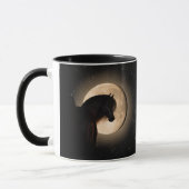 Black Moon Horse 2-sided Mug Mok (Links)