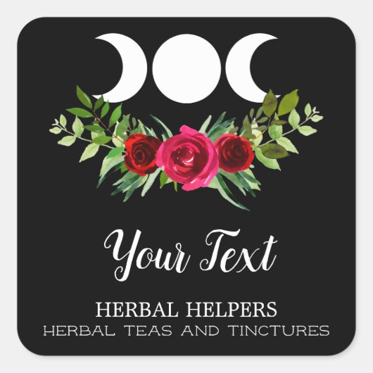 Black Moon Kruidengeneesmiddelen etiketten (Voorkant)