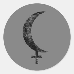 Black Moon Lilith Esoterische Astrologie Sterrenbe Ronde Sticker