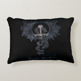 Black Moon Society Dragon Pillow Accent Kussen