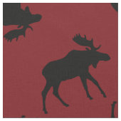 Black Moose Silhouettes op Red Stof (Close Up)