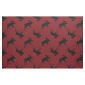 Black Moose Silhouettes op Red Stof (Fat Quarter)