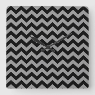 Black Moroccan Moods Chevrons Vierkante Klok