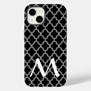 Black Moroccan Moods Quatrefoil Case-Mate iPhone 14 Hoesje