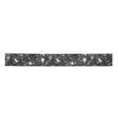 Black Moroccan Quatrefoil Pattern Lint (Voorkant)