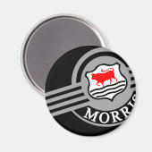 Black Morris Minor Fridge Magneet (Voorkant / Achterkant)