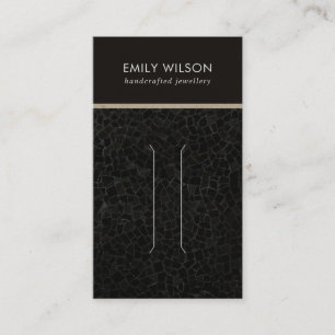 BLACK MOSAIC TEXTURE HAIR CLIP DISPLAY-KAART VISITEKAARTJE