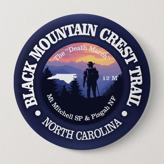 Black Mountain Crest Trail (rd2) Ronde Button 4,0 Cm (Voorkant)