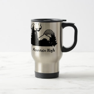 Black Mountain High Logo Silver Travel Mug Reisbeker