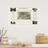 Black Mountain, NC Panoramic Map - 1912 Poster (Keuken)
