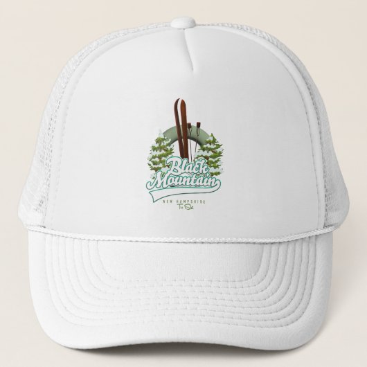 Black Mountain New Hampshire Ski logo. Trucker Pet (Voorkant)