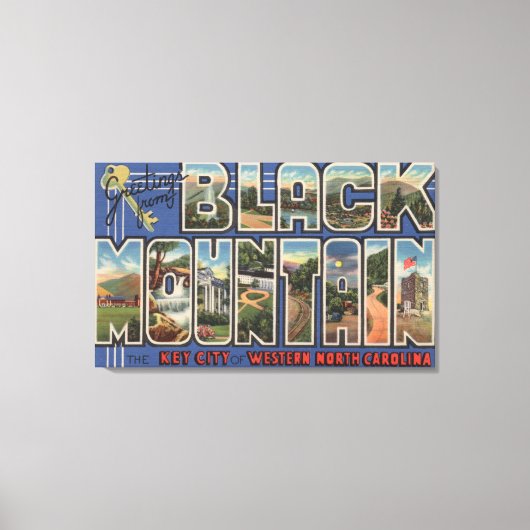 Black Mountain, North Carolina Canvas Afdruk (Voorkant)