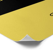 Black Moustache, heren kappers Prijslijst Poster (Hoek)