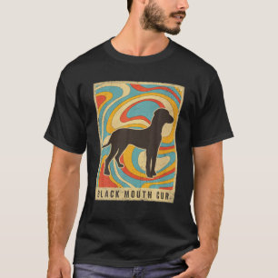 Black Mouth Cur Dog Retro  T-shirt