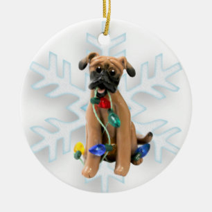 Black Mouth Cur kerstversiering Keramisch Ornament