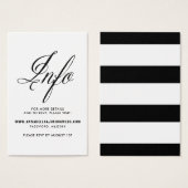 Black Mr. & Mrs Elegant Script Wedding Website I Visitekaartjes (Voorkant /achterkant)