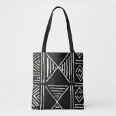 Black Mud Cloth Canvas tas (Voorkant)