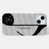 Black Music Note met aangepaste naam Case-Mate iPhone Case (Achterkant (horizontaal))