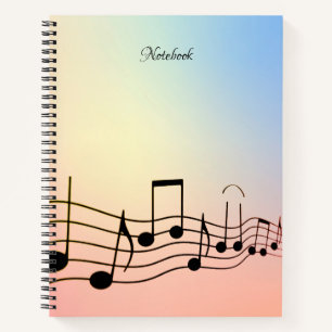 Black Music Note Notitieboek