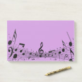 Black Musical Design Post-it Notes (Op bureau)