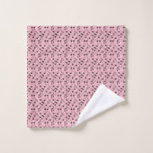 Black Musical Notes Design Ensemble de serviettes  (Gant de toilette)