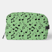 Black Musical Notes Design Kit Dopp Sac (Verso)