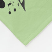 Black Musical Notes dubbel ed Design Fleece Blanke Deken (Hoek)