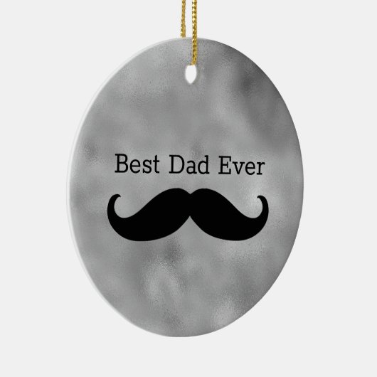 Black Mustache Keramisch Ornament (Rechts)