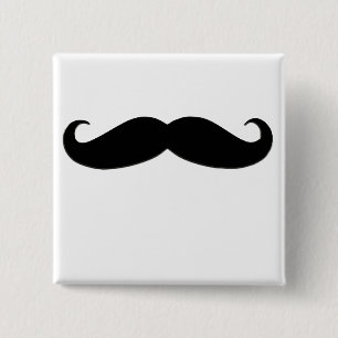 Black Mustache of Black Mustache voor vun Gifts Vierkante Button 5,1 Cm