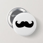 Black Mustache Ronde Button 5,7 Cm (Voorkant /achterkant)