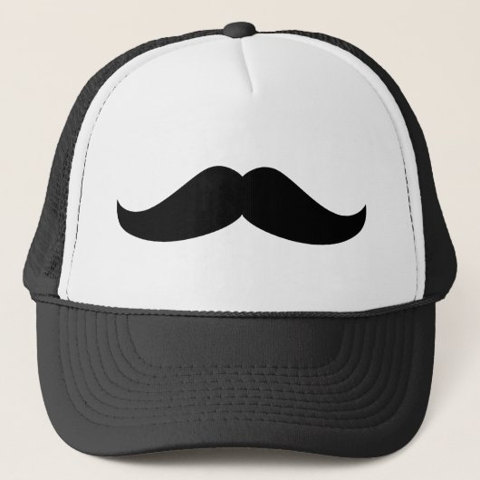 Black Mustache Trucker Pet (Voorkant)