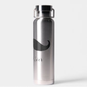Black Mustache Waterfles (Achterkant)