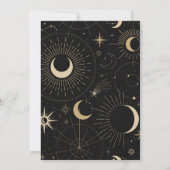 Black Mystic Horoscope Moon Carte de remerciements (Dos)