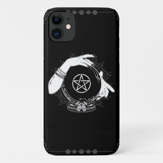 Black Mystic Teller Mystical Crystal Ball Case-Mate iPhone Case (Achterkant)