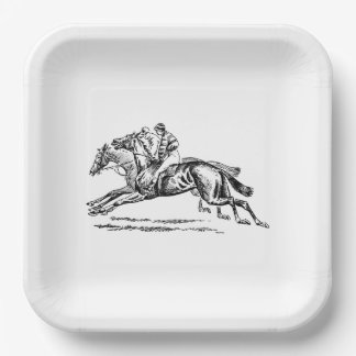 BLACK n WHITE DERBY PAPER PLATE Papieren Bordje